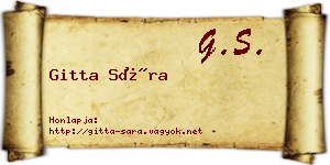 Gitta Sára névjegykártya